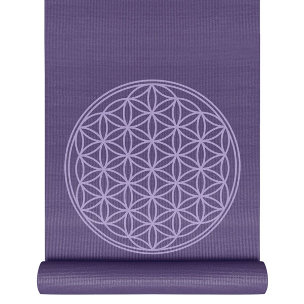 Yogamatte Basic – Blume des Lebens violet