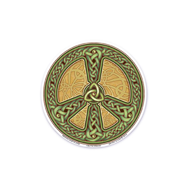 Celtic Peace Aufkleber rund