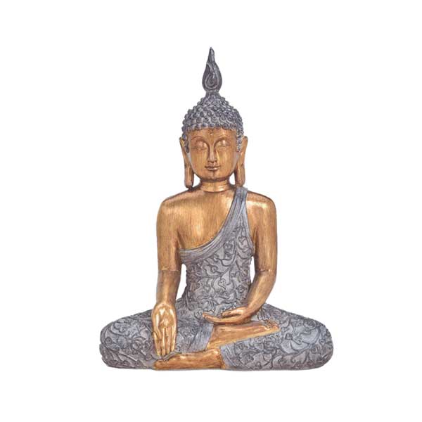 Buddha braun-gold, 19 cm