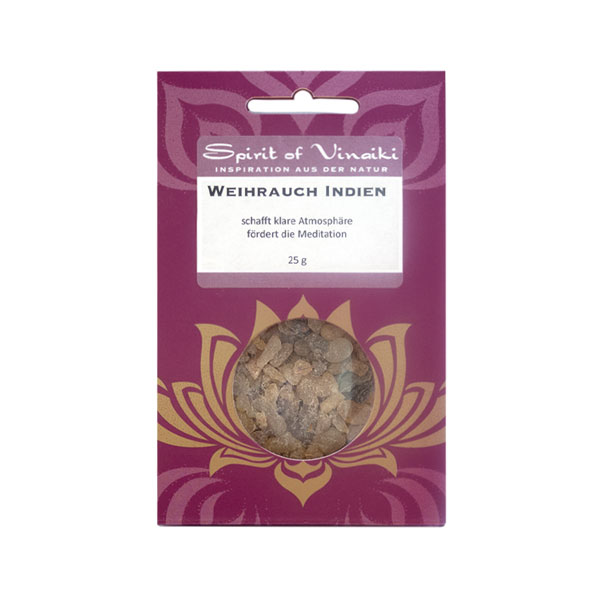 Weihrauch Indien im Beutel, 25g