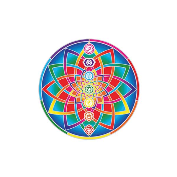 ﻿Cosmic Chakra Mandala, Sticker groß