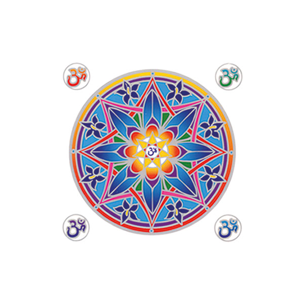 Om Flower Mandala, Sticker groß