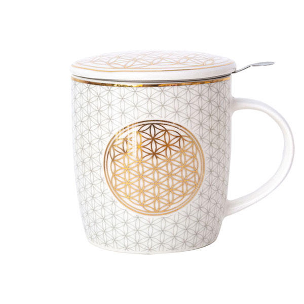 Teetasse Blume des Lebens