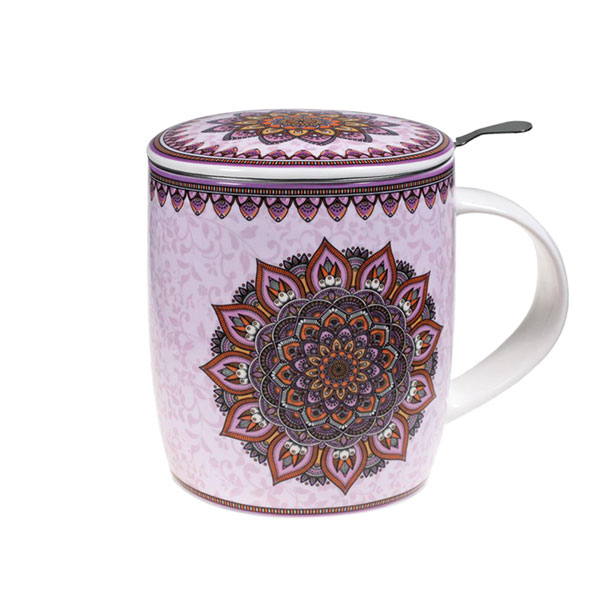 Teetasse Mandala lila