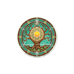 Ancient Wisdom Aufkleber rund