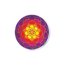 Sunrise Lotus Aufkleber rund