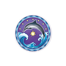 Dolphin Dance Aufkleber rund