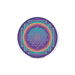 Sri Yantra Aufkleber rund