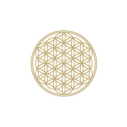 Aufkleber Blume des Lebens gold - 20 cm